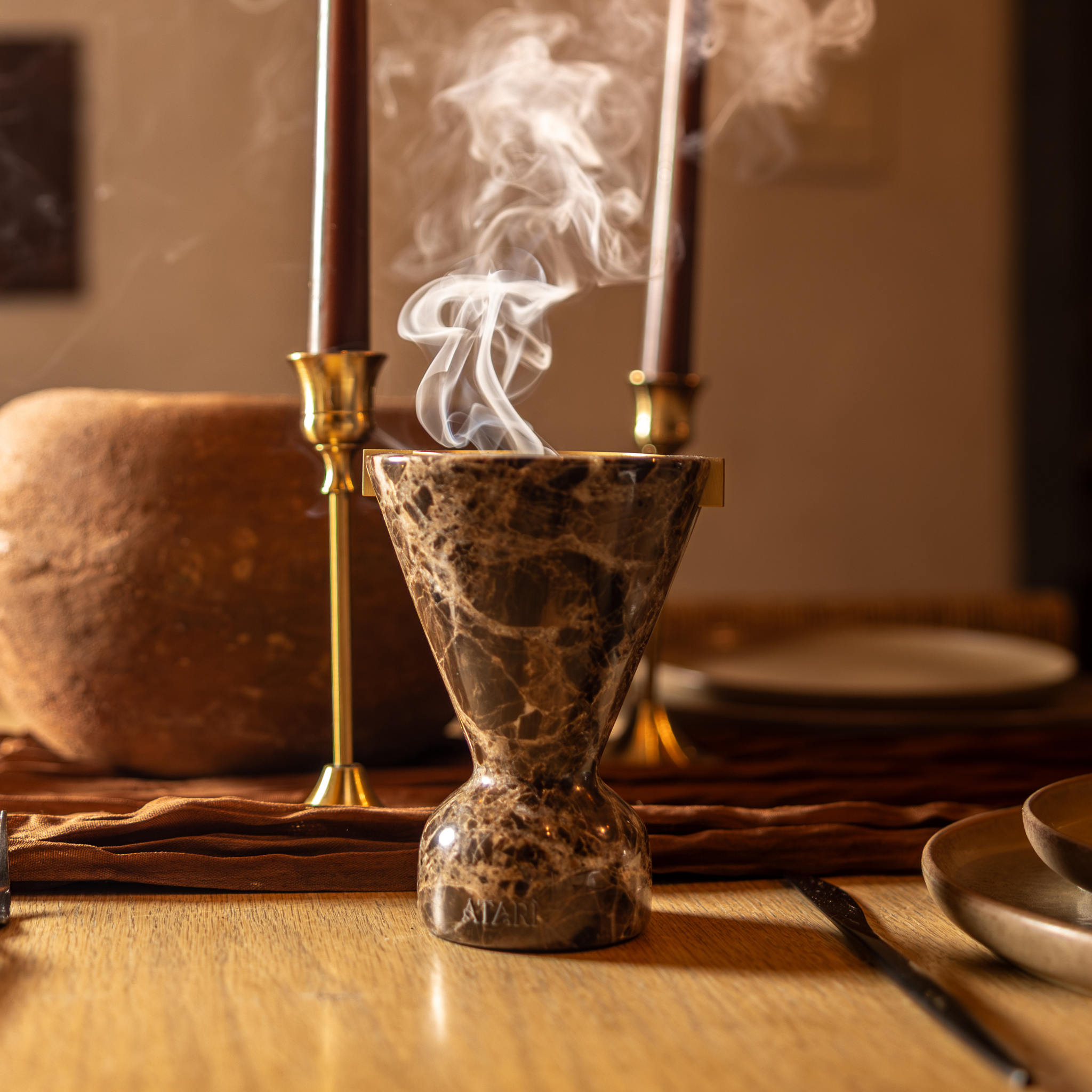 Emperador Brown | Marble Bakhoor Burner V3